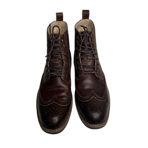 GH Bass Billy Mens Ankle Boots Brown Leather Wingtip Brogue Round Toe Lace Up 13 - Picture 10 of 13